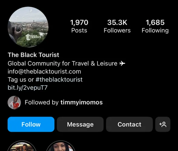 Black tourist